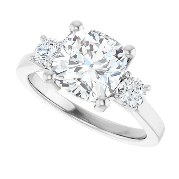 Three-Stone Engagement Ring Image 5 Raleigh Diamond Fine Jewelry Raleigh, NC