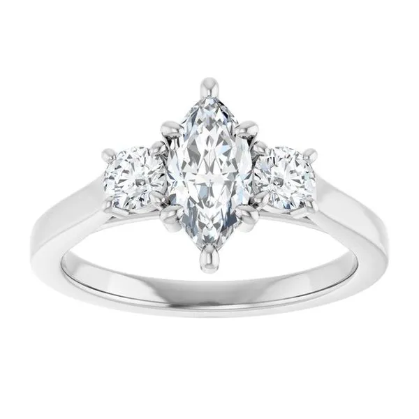 Three-Stone Engagement Ring Image 3 Raleigh Diamond Fine Jewelry Raleigh, NC