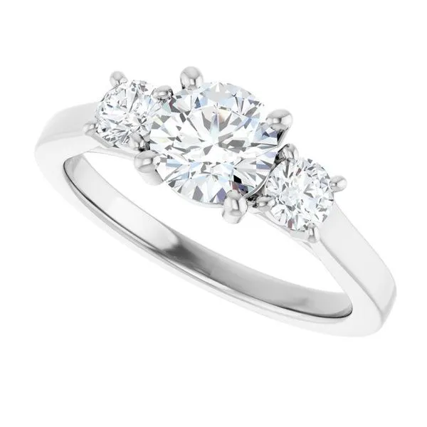 Three-Stone Engagement Ring Image 5 Raleigh Diamond Fine Jewelry Raleigh, NC
