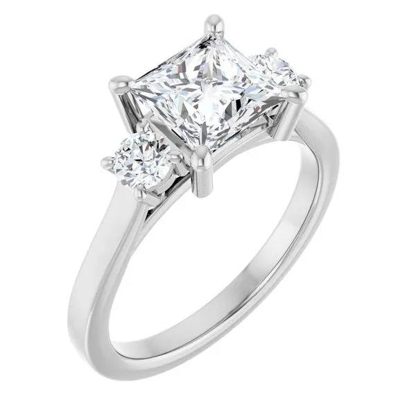 Three-Stone Sculptural Engagement Ring