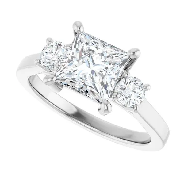 Three-Stone Engagement Ring Image 5 Raleigh Diamond Fine Jewelry Raleigh, NC