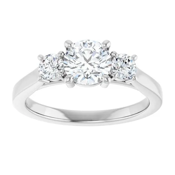 Three-Stone Engagement Ring Image 3 Raleigh Diamond Fine Jewelry Raleigh, NC