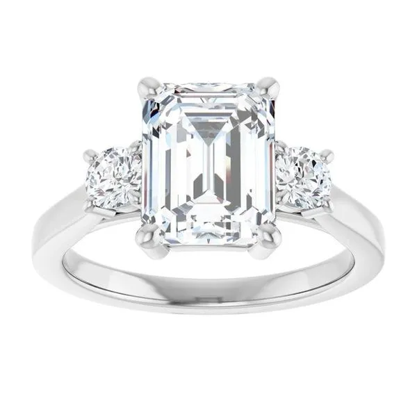 Three-Stone Engagement Ring Image 3 Raleigh Diamond Fine Jewelry Raleigh, NC