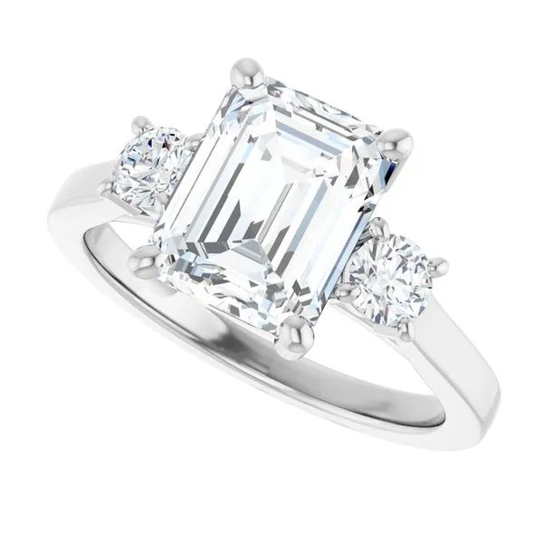 Three-Stone Engagement Ring Image 5 Raleigh Diamond Fine Jewelry Raleigh, NC