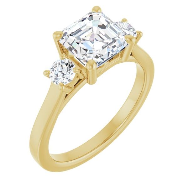 Three-Stone Sculptural Engagement Ring