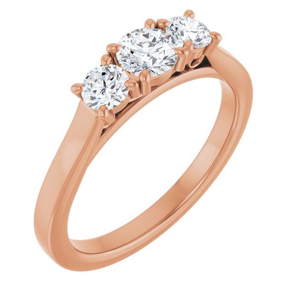 Three-Stone Sculptural Engagement Ring