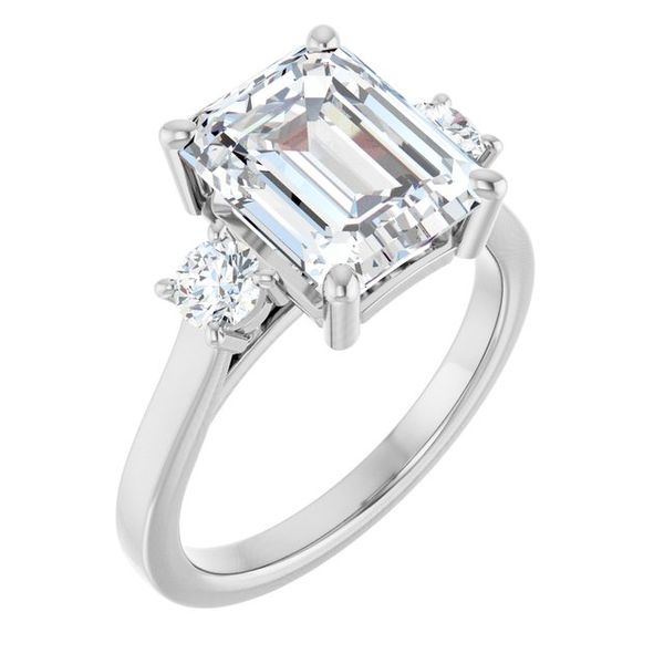 Three-Stone Sculptural Engagement Ring