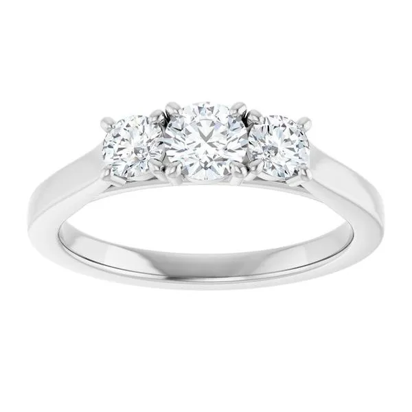Three-Stone Engagement Ring Image 3 Raleigh Diamond Fine Jewelry Raleigh, NC