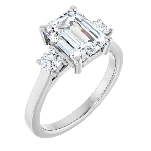 Three-Stone Sculptural Engagement Ring