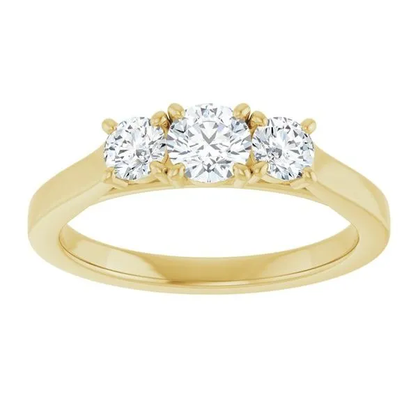 Three-Stone Engagement Ring Image 3 Raleigh Diamond Fine Jewelry Raleigh, NC