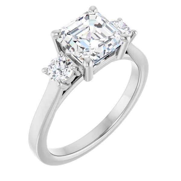Three-Stone Sculptural Engagement Ring