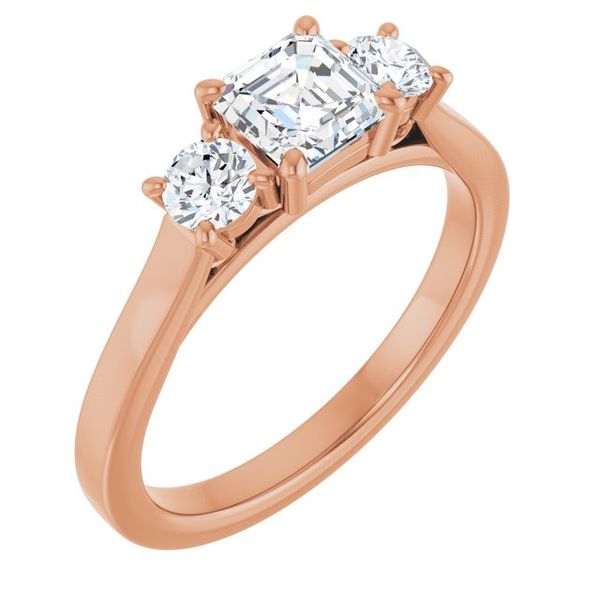 Three-Stone Sculptural Engagement Ring