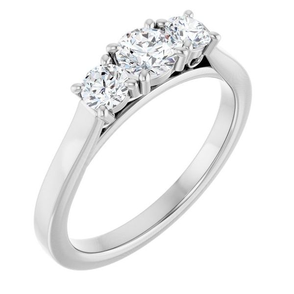 Three-Stone Sculptural Engagement Ring