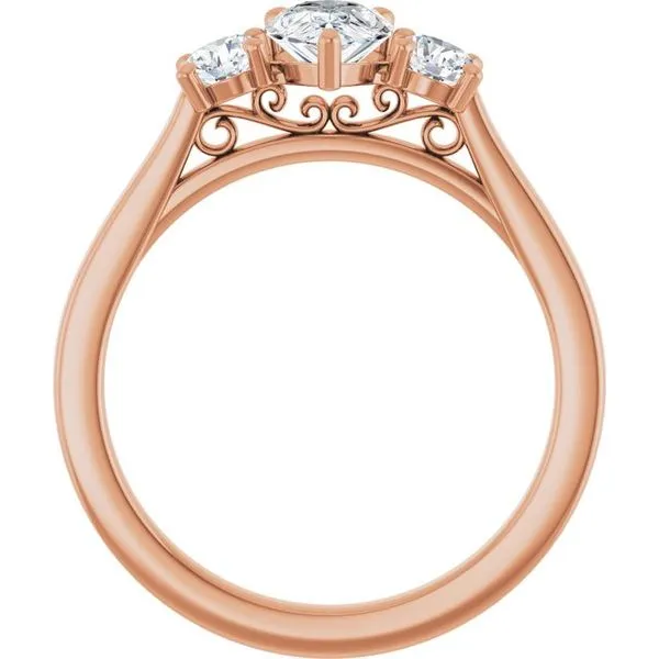 Three-Stone Engagement Ring Image 2 Raleigh Diamond Fine Jewelry Raleigh, NC