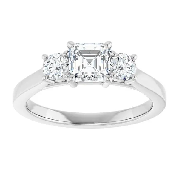 Three-Stone Engagement Ring Image 3 Raleigh Diamond Fine Jewelry Raleigh, NC