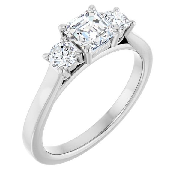 Three-Stone Sculptural Engagement Ring
