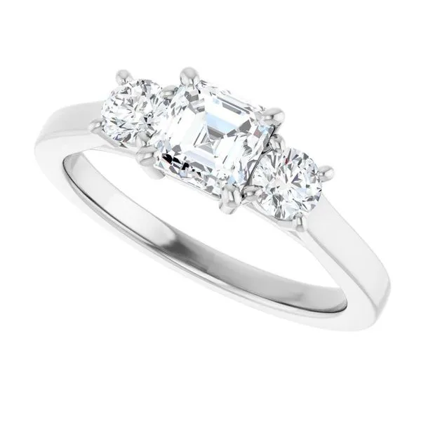 Three-Stone Engagement Ring Image 5 Raleigh Diamond Fine Jewelry Raleigh, NC