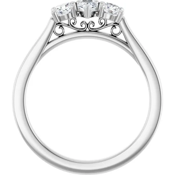 Three-Stone Engagement Ring Image 2 Raleigh Diamond Fine Jewelry Raleigh, NC