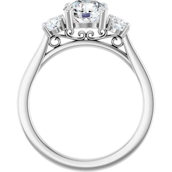 Three-Stone Engagement Ring Image 2 Raleigh Diamond Fine Jewelry Raleigh, NC