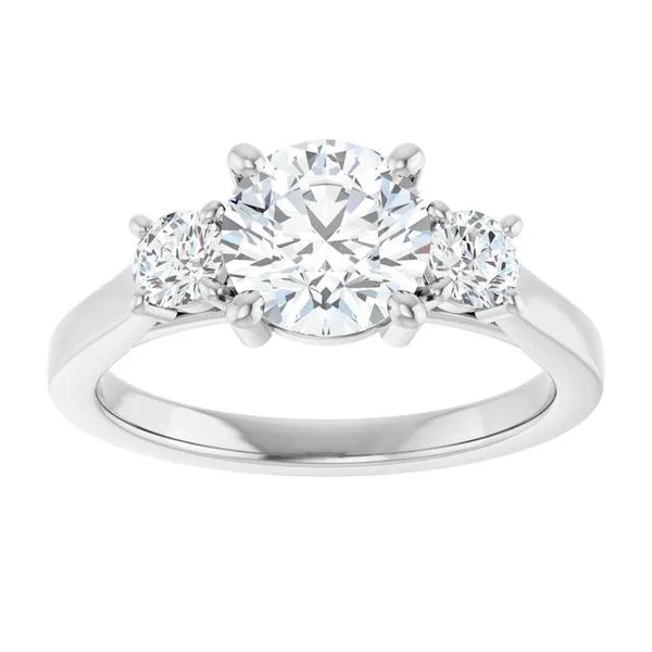 Three-Stone Engagement Ring Image 3 Raleigh Diamond Fine Jewelry Raleigh, NC