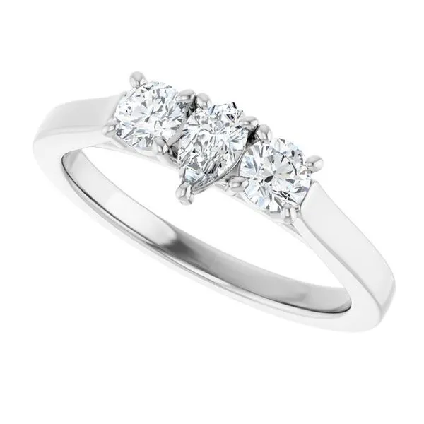 Three-Stone Engagement Ring Image 5 Raleigh Diamond Fine Jewelry Raleigh, NC