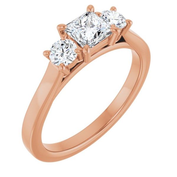 Three-Stone Sculptural Engagement Ring