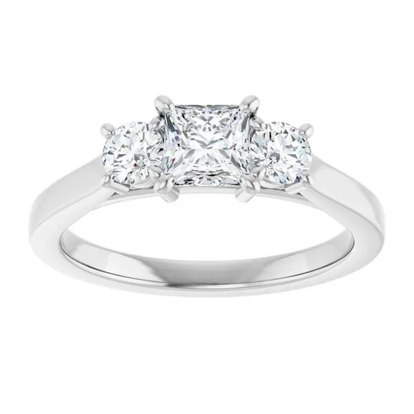 Three-Stone Engagement Ring Image 3 Raleigh Diamond Fine Jewelry Raleigh, NC