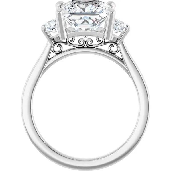 Three-Stone Engagement Ring Image 2 Raleigh Diamond Fine Jewelry Raleigh, NC