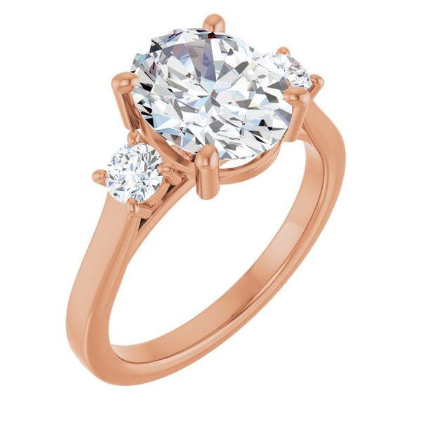 Three-Stone Sculptural Engagement Ring