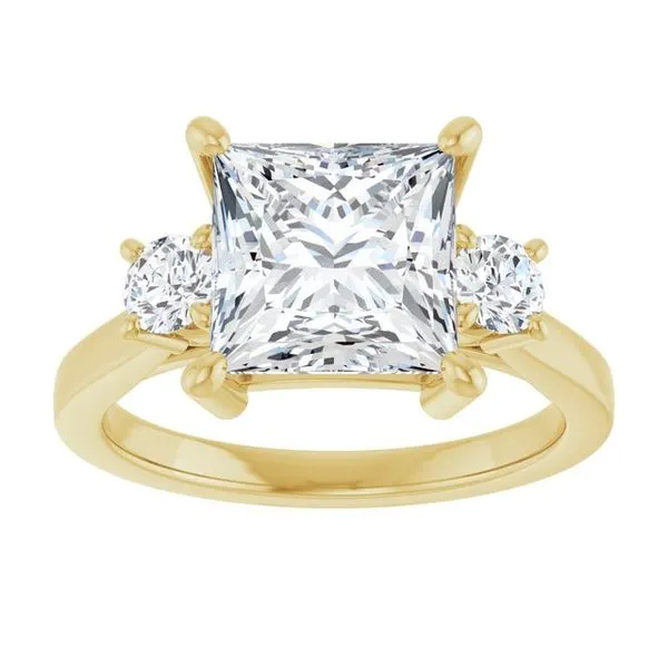 Three-Stone Engagement Ring Image 3 Raleigh Diamond Fine Jewelry Raleigh, NC