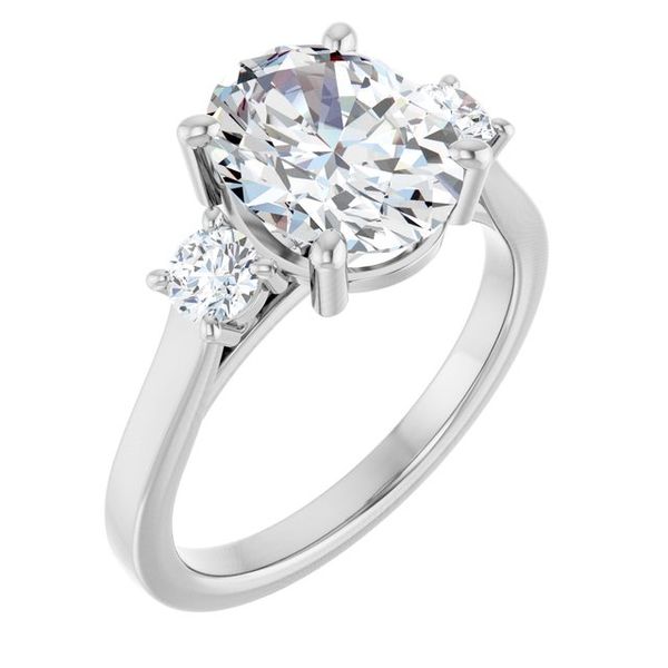 Three-Stone Sculptural Engagement Ring
