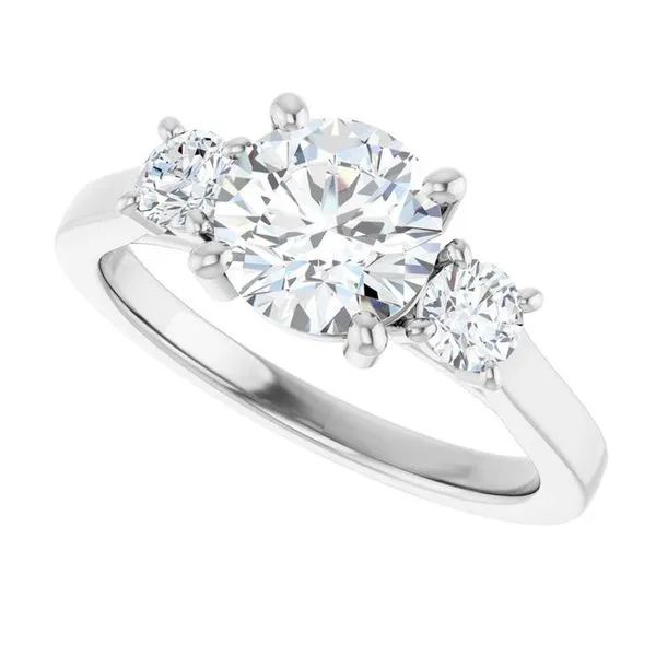 Three-Stone Engagement Ring Image 5 Raleigh Diamond Fine Jewelry Raleigh, NC