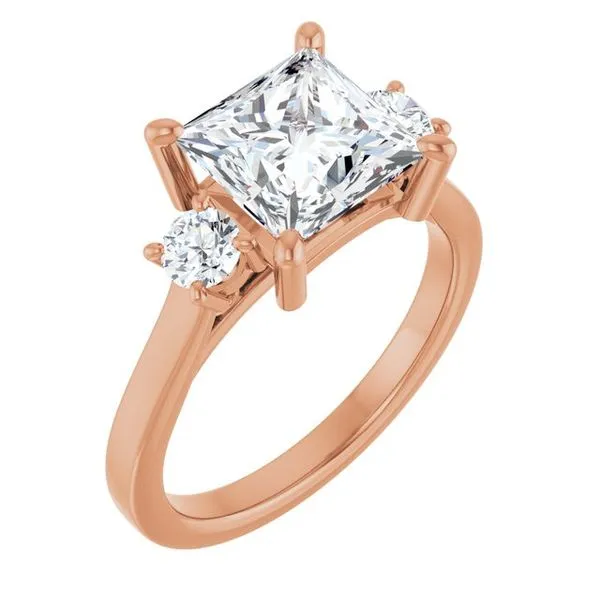 Three-Stone Sculptural Engagement Ring