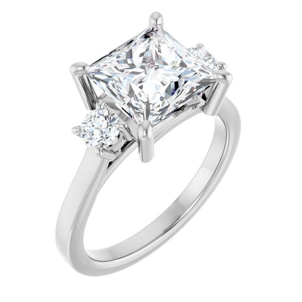Three-Stone Sculptural Engagement Ring