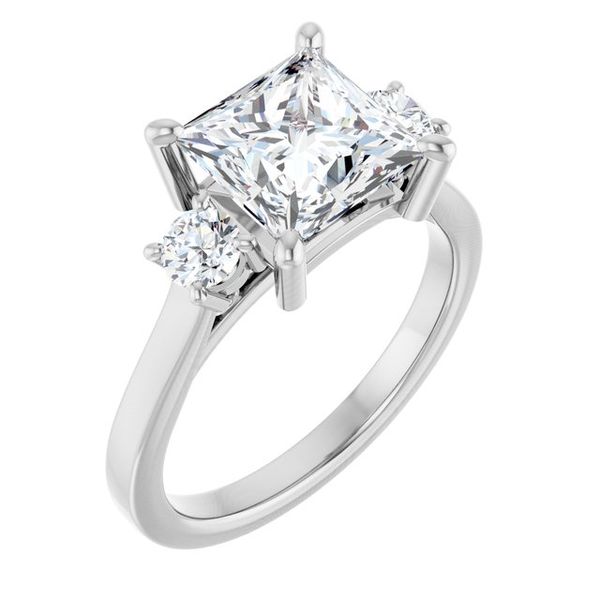 Three-Stone Sculptural Engagement Ring
