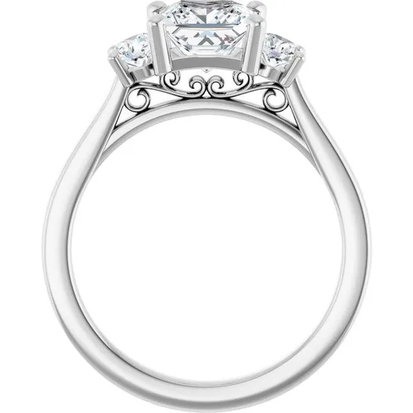 Three-Stone Engagement Ring Image 2 Raleigh Diamond Fine Jewelry Raleigh, NC