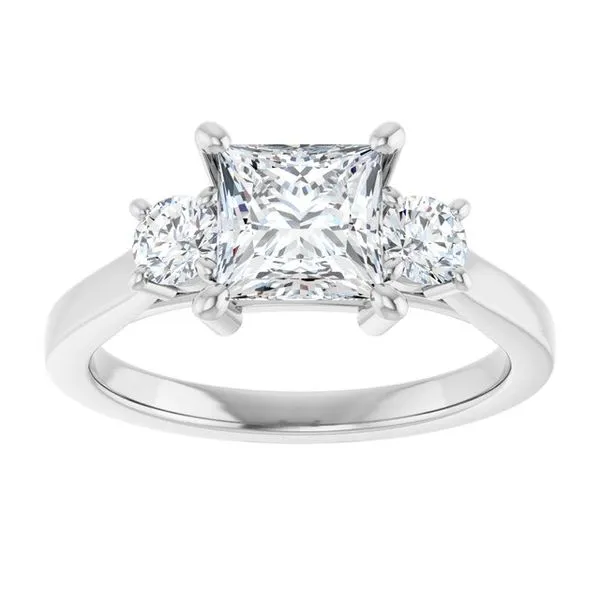 Three-Stone Engagement Ring Image 3 Raleigh Diamond Fine Jewelry Raleigh, NC