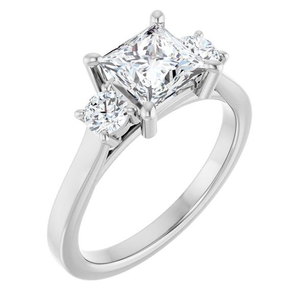 Three-Stone Sculptural Engagement Ring