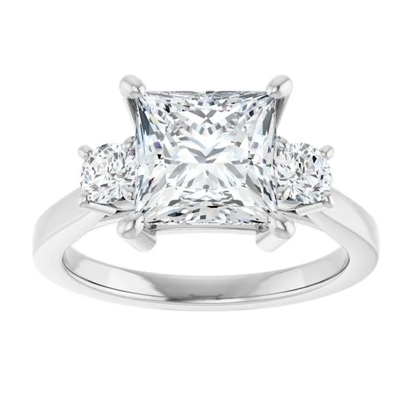 Three-Stone Engagement Ring Image 3 Raleigh Diamond Fine Jewelry Raleigh, NC