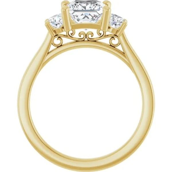 Three-Stone Engagement Ring Image 2 Raleigh Diamond Fine Jewelry Raleigh, NC