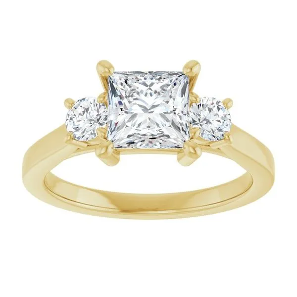 Three-Stone Engagement Ring Image 3 Raleigh Diamond Fine Jewelry Raleigh, NC