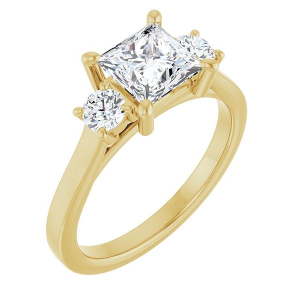 Three-Stone Sculptural Engagement Ring