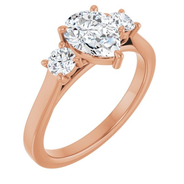 Three-Stone Sculptural Engagement Ring