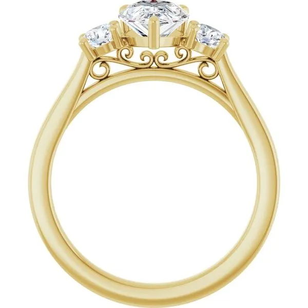 Three-Stone Engagement Ring Image 2 Raleigh Diamond Fine Jewelry Raleigh, NC