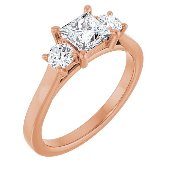 Three-Stone Sculptural Engagement Ring
