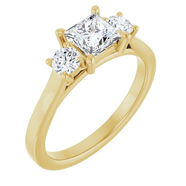 Three-Stone Sculptural Engagement Ring