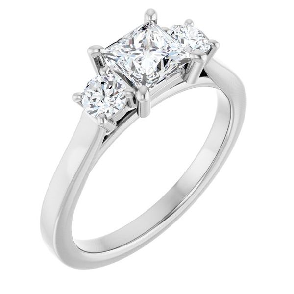 Three-Stone Sculptural Engagement Ring