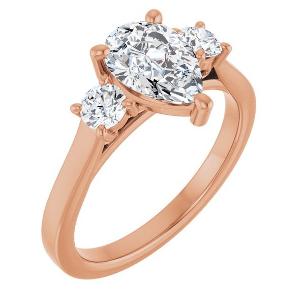 Three-Stone Sculptural Engagement Ring