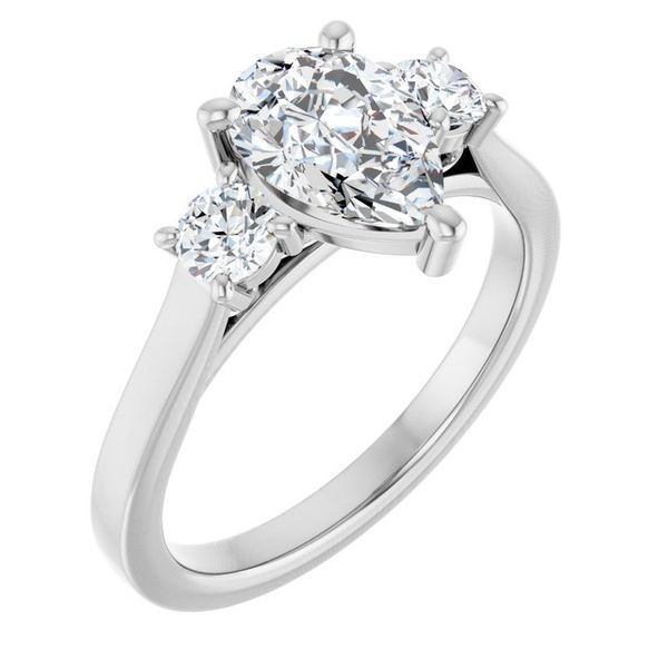 Three-Stone Sculptural Engagement Ring