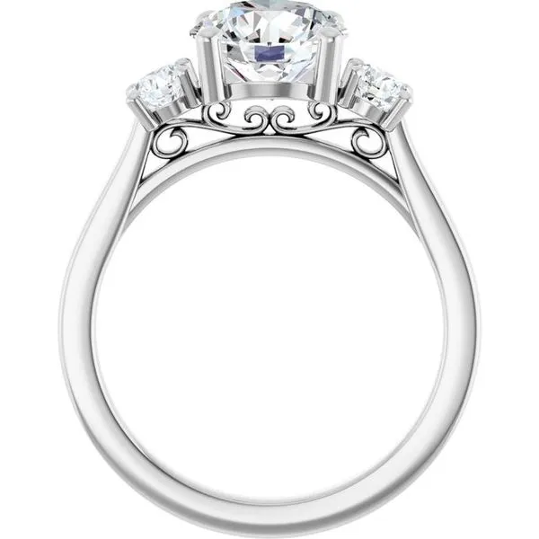 Three-Stone Engagement Ring Image 2 Raleigh Diamond Fine Jewelry Raleigh, NC